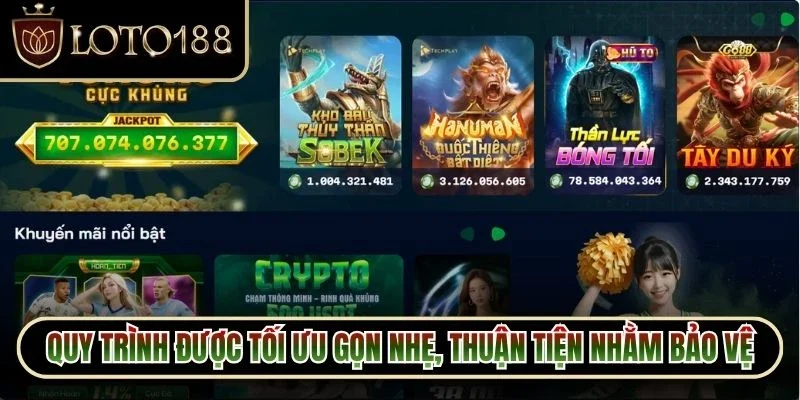 Quy trình được tối ưu gọn nhẹ, thuận tiện nhằm bảo vệ an toàn